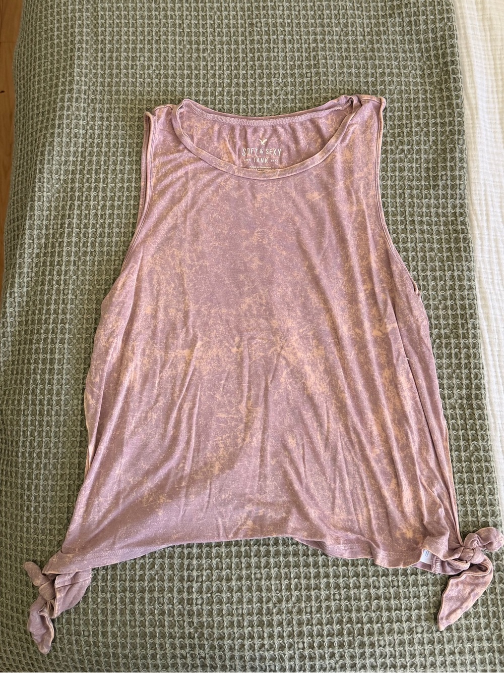 American Eagle Outfitters Light Pink Side-Knot Tank Top